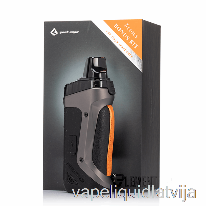 Geek Vape Aegis Boost 40 w Pod Mod Komplekts Le Bonus Komplekts — Gunmetal Vape šķidrums